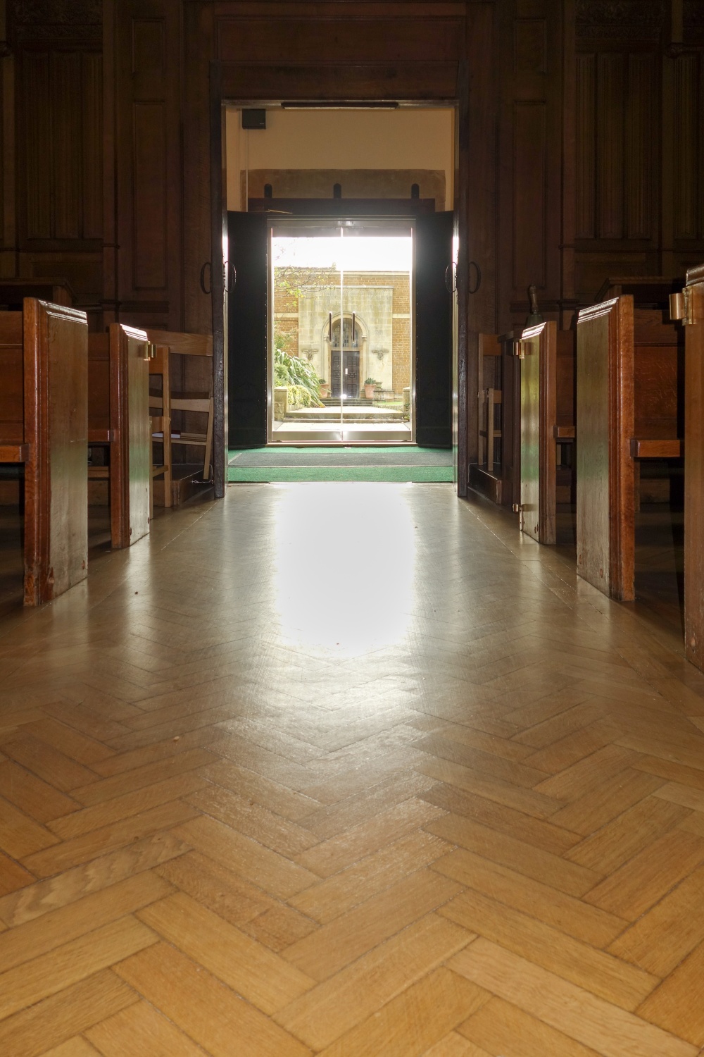 Frameless glass doors for Oakham School, Rutland